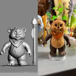 VINTAGE STAR WARS EWOKS KENNER WICKET ACTION FIGURE