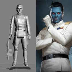 VINTAGE STAR WARS KENNER GRAND ADMIRAL THRAWN ACTION FIGURE