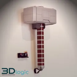 Wall mount for Thor's Hammer 76209 Marvel