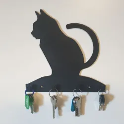 wall-mounted key ring, seated caht