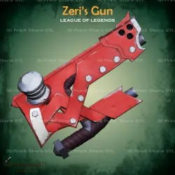Zeri Gun From League of Legends - Fan Art 3D print model