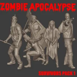 zombie apocalypse, survivors pack 1: FULL PACK