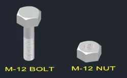 3D Bolt & NUT (M-12)
