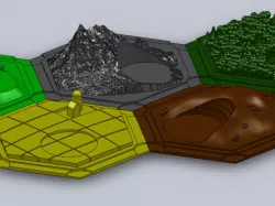 3D Catan Terrain Pieces