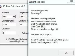 3D Printer Calculator