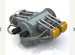 Aircraft engine 3D model