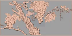 Artcam Aspire grape 3D relief models  STL file used for CNC E616 3D model