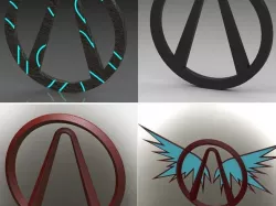 Assortment of Borderlands logos