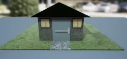 Barrack Low-poly  3D model