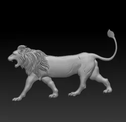Bas-relief of lion 3D model