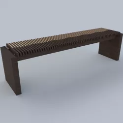 bench 01 Low-poly  3D model