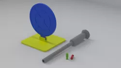 Blow Dart Gun With Reactive Target