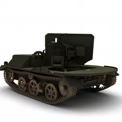Brengun carriage with 2 pounder AT gun 3D model
