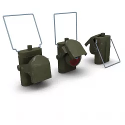 British Army Issue Black-Out Lamp 3D model