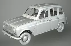 CAR RENAULT 4L 3D model