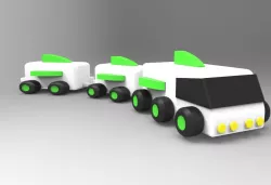Connectable Space Train and Carriages