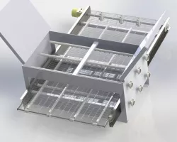Conveyor, Sheetmetal, De-Glazing unit, hydraulic drive