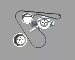 Crank End, Pulleys, belt.