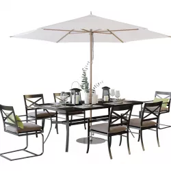 Crate and Barrel Regent Dining Set 3D model