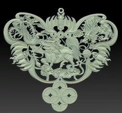 dragon and phoenix 3D model