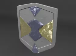 Fantasy Shield prop I - New and Worn - Hi and Low-poly Low-poly  3D model