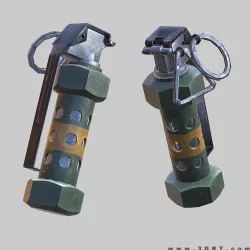 Flashbang grenade animated 1st person Low-poly  3D model