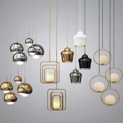 Four Hanging Lights 3D model