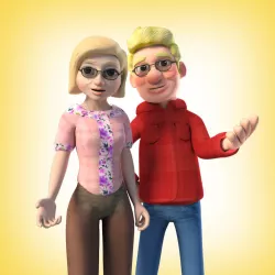 Grand father and Grand mother 3D model