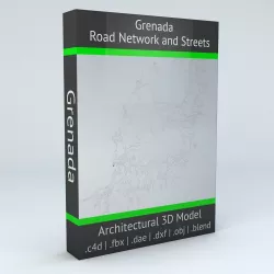Grenada Road Network and Streets 3D model