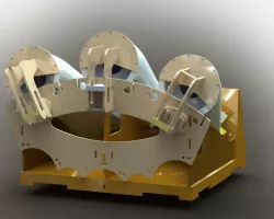 Ground turbine spatial location fixture