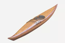Guillemot kayak V2 Low-poly  3D model