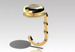 Handbag hanger with flashlight