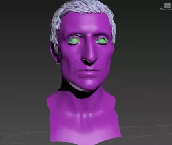 Julius Caesar bust Low-poly  3D model