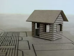 Laser cut cardboard house
