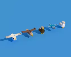 Low Poly Animals Birds Low-poly  3D model