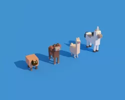 Low Poly Animals Low-poly  3D model