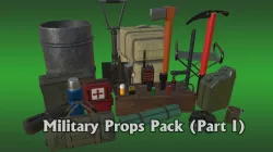 Military Props Pack Part One Low-poly  3D model