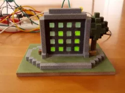 Minecraft-themed binary clock case