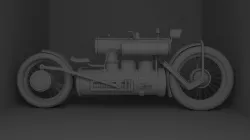 Motorcycles Steampunk 3D model