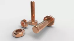nut with visible thread from bolt
