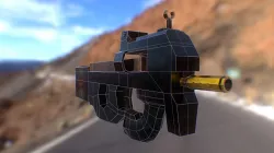 P90 Weapon Low Poly - Game Asset Low-poly  3D model