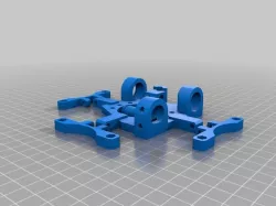 Parametric X Carriage with 60mm fan and long hinges.