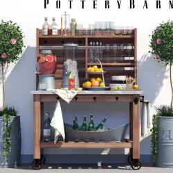 Pottery Barn Abbot outdoor set 3D model