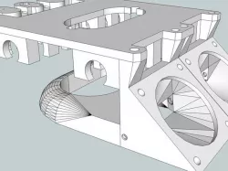 Prusa Dual Extruder Dual Fan X Carriage, Fan Duct, Fan Mounts