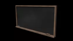 School Classroom Chalkboard Set Low-poly  3D model