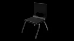 School Classroom Student Chair 3 Low-poly  3D model