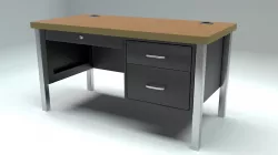 School Classroom Teachers Desk Low-poly  3D model