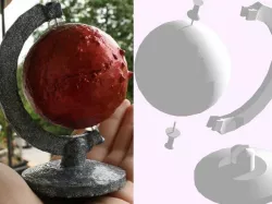 Simple Mars Globe Stand Using Tacks (SMGSUT!)