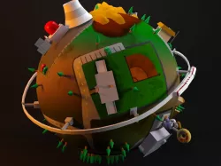 Simpsons World 3D model