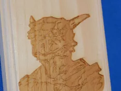 Skyrim Argonian Wooden Engraving